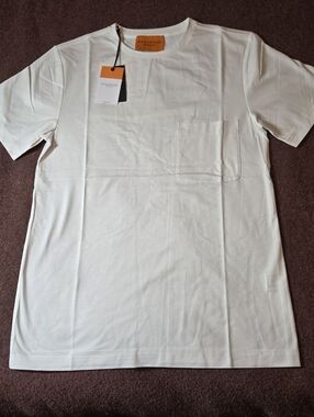 New! Rockridge Classic White Crewneck TShirt Cotton Poly Fitted